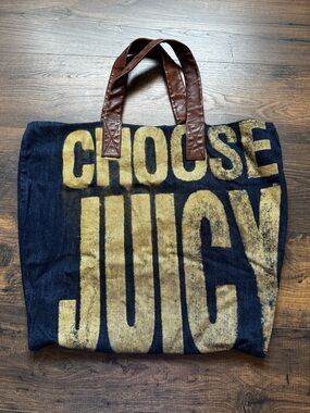 Vintage Y2K Juicy Couture Pam & Gela oversized denim tote bag